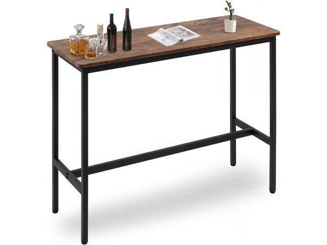 44.5' Bar Table,Pub Table with Adjustable Feet Floor Protector, Narrow Rectangular Bar Table, Kitchen Counter Table, High Top Table,Sofa Table with...
