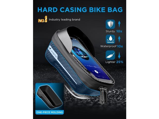 whale fall Hard Casing Bike Bag, Bike Accessories, Never Deform/Waterproof, Bike Phone Holder Bike Phone Mount with 0.25mm Sensitive TPU...