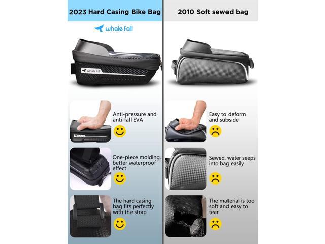 whale fall Hard Casing Bike Bag, Bike Accessories, Never Deform/Waterproof, Bike Phone Holder Bike Phone Mount with 0.25mm Sensitive TPU...