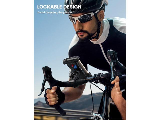 Lamicall Bike Phone Holder Mount - Motorcycle Handlebar Phone Mount Clamp, One Hand Operation, ATV Scooter Phone Clip for iPhone 16/15 Pro Max / 14...