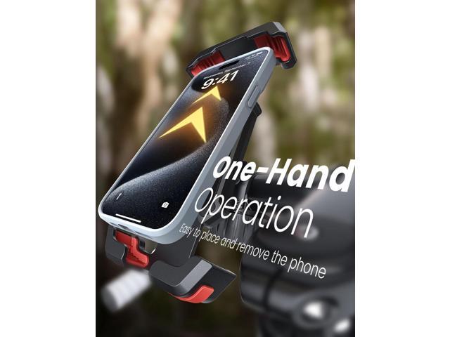 Bike Cell Phone Holder, Bike Handlebar Phone Mount [2024 Upgraded 3S Quick Install] Motorcycle Phone Mount, for iPhone Bike Mount, Bicycle Phone...
