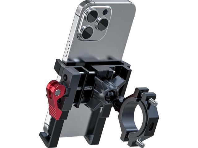 Tiakia Aluminum Bike Phone Mount Holder, [2024 Upgrade] Motorcycle Phone Mount, [1s Lock] Handlebar Mounted Cell Phone Holder, 360° Rotation,...