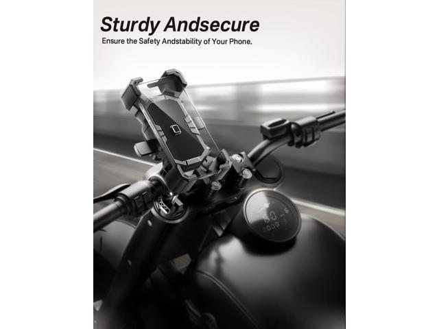 Bike Phone Holder Handlebar,Motorcycle Phone Mount,ATV Cell Phone Clamp,Scooter Phone Clip for iPhone 15 Pro Max14 13 12plus, Samsung S24Ultra S23...