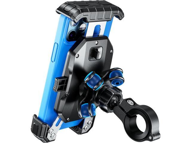 Kewig Motorccyle Phone Mount-[Vibration Dampener] [1s Lock] Motorcycle Cell Phone Holder, Bike Handlebar Phone Holder for iPhone 16 15 14 13 Mini...