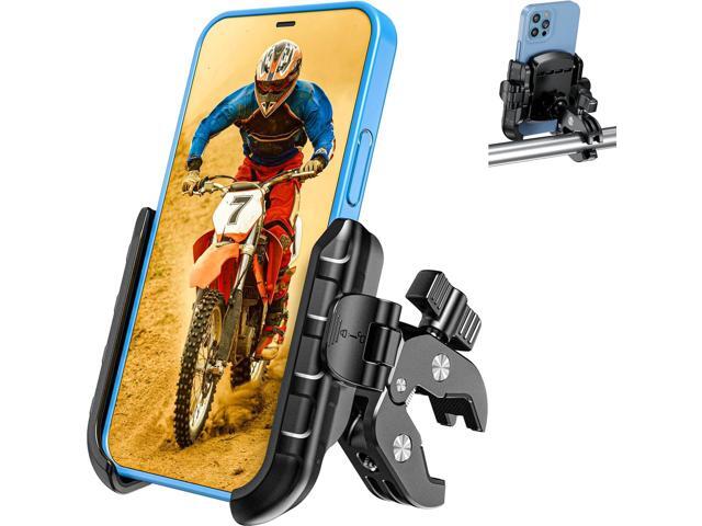 Kewig Motorcycle Phone Mount Holder- [Camera Friendly] Bike Phone Mount Handlebar Clamp Clamp, Bicycle Scooter Phone Holder for Samsung iPhone 16...