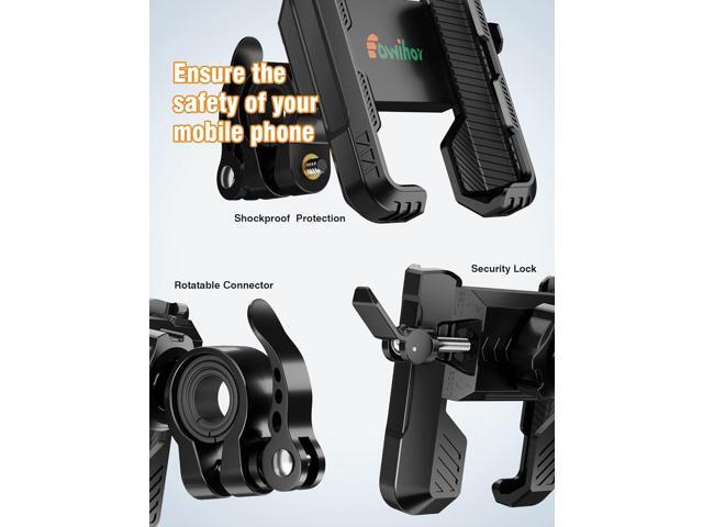 Bike Phone Mount for Electric, Mountain, Scooter, and Dirt Bikes -360°rotatable Bike Phone Holder- Bike Phone Holder Suitable for Smartphones from...