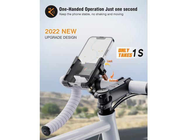 Bike Phone Mount for Electric, Mountain, Scooter, and Dirt Bikes -360°rotatable Bike Phone Holder- Bike Phone Holder Suitable for Smartphones from...