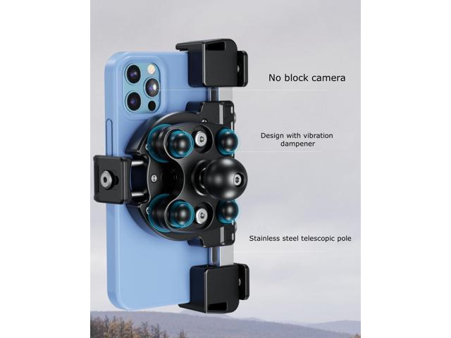 Kewig Motorcycle Phone Mount with Vibration Dampener & Not Block Camera, Safely Anti-Theft Motorycle Phone Holder Handlebar Cellphone Mount for...
