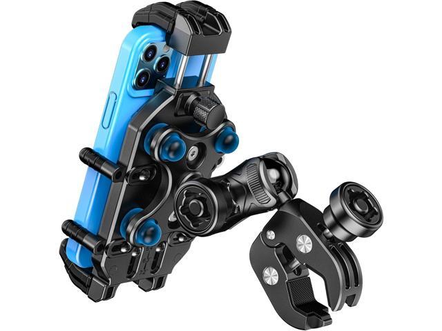 Motorcycle Phone Mount with Vibration Dampener & High-Speed Secure Lock, Anti-Theft ATV Scooter Motorcycle Handlebar Phone Holder for 5.4 to 7.2...