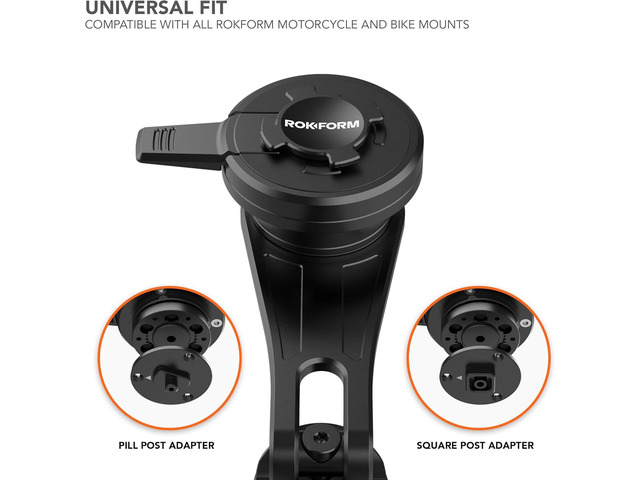 Rokform Universal Motorcycle Mount Vibration Dampener, for Motorcycle and Bike Phone mounts, for iPhone, Samsung, & Pixel Twist Lock Cases (Black)