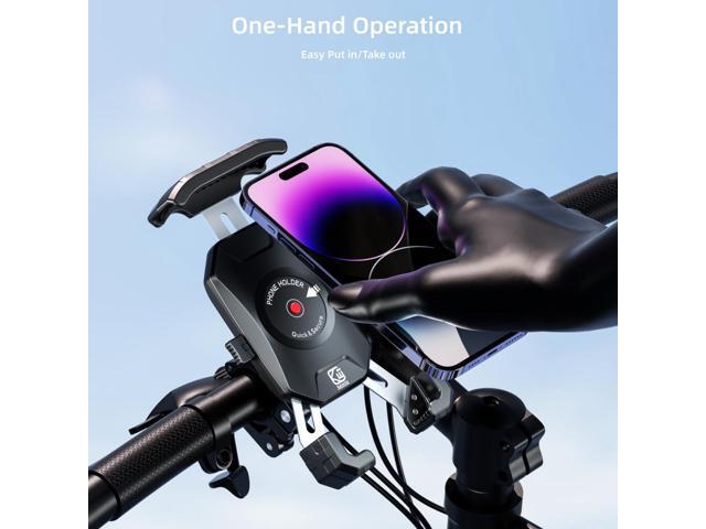 Kewig Bike Phone Mount Holder, Motorcycle Phone Mount [1s Lock] [One Hand Operation], Bicycle Scooter Handlebar Cradle Clip for iPhone 16 Pro...