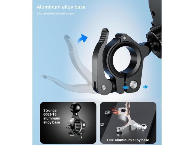 Kewig Bike Phone Mount Holder, Motorcycle Phone Mount [1s Lock] [One Hand Operation], Bicycle Scooter Handlebar Cradle Clip for iPhone 16 Pro...