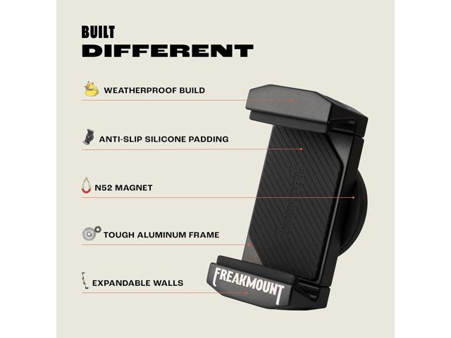 FREAKMOUNT 2.0 Magnetic Motorcycle Phone Mount - Compatible with Harley Davidson - Premium Billet Aluminum Holder for Gas Tank, High-Speed Magnet...