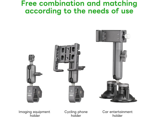 FANAUE Double Socket Arm Compatible with RAM Mounts B Size Ball Head and Bike Motorcycle Phone Holder, Fits Industry All Standard 1' Ball Adapters...