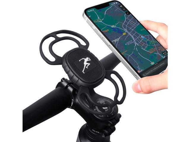 WALLFID Bike Phone Mount for Stem Mounting 4.7'-7.2' Cell Phones, Aluminum Alloy Strong Ultra Light Phone Mount for Bicycle, Designed for Road...