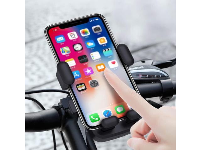 Bike Handlebar Phone Holder, Motorcycle Phone Mount Motorcycle Handlebar Phone Clamp, Scooter Phone Clip for iPhone 6/7/8/X/11/12/13/14 Series and...