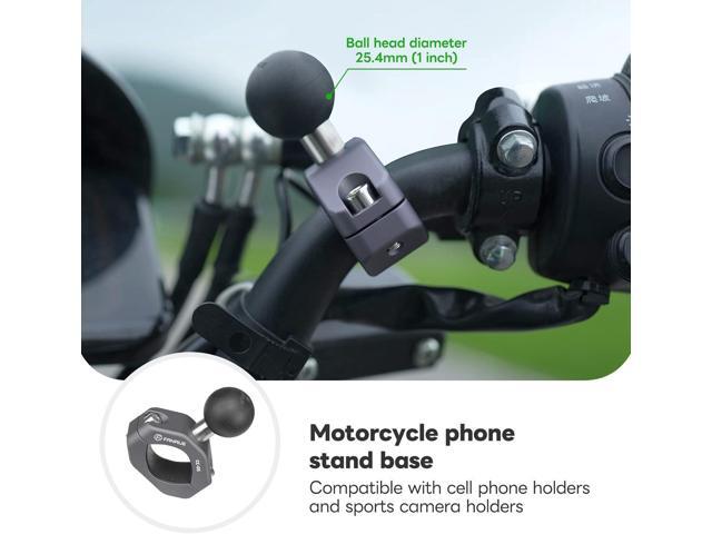 FANAUE CC-05 Aluminum Handlebar Clamp Mount U-bolt Base Compatible with RAM Mounts B size 1 inch Ball Double Socket Arm & Bike Motorcycle Phone...