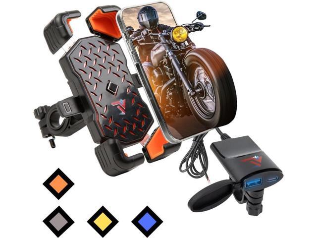 Terminal Velocity Sport-Cell Phone Holder with Dual USB Rapid Charger/Motorcycle Communication Bundle/Super Secure Speed Mount /12volt IP-67 USB-A...