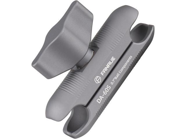 FANAUE Double Socket Arm Connects to 17mm Ball Head Adapter Only, Compatible with Garmin GPS Mount and Bike Motorcycle Phone Holder, Made of...