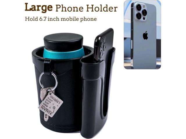 Bike Cup Holder Handlebar Cruiser with Cell Phone Holder Key Holder for Bicycle Motorcycle Scooter Boat Black