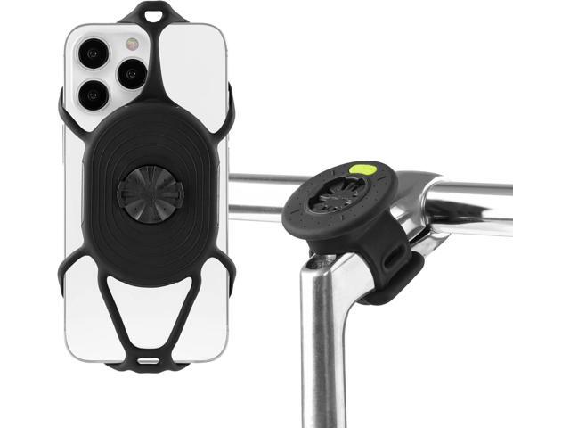 BONE Bike Tie Connect Kit 2, Bike Cell Phone Mount for Stem, Detachable & 360° Rotatable Silicone Holder with Shock-Absorbing Design, Cycling Phone...