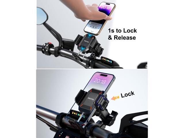 iMESTOU Anti-Vibration Motorcycle Phone Mount, 1' Ball Phone Mount Suitable for 5.2'-7.2' Up to 15mm Thick Phones, Fits for RAM B...