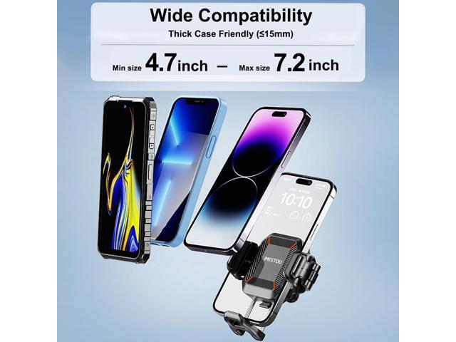 iMESTOU Anti-Vibration Motorcycle Phone Mount, 1' Ball Phone Mount Suitable for 5.2'-7.2' Up to 15mm Thick Phones, Fits for RAM B...