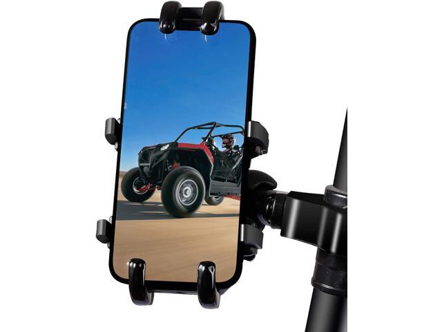 UTV Phone Holder, Aluminum Alloy Heavy Duty Cell Phone Mount for UTV/SXS,360° Adjustable Mounting Bracket Fits 1.75-2 Roll Cage, 8 Claws Tightly...