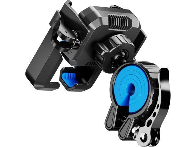 Bike & Motorcycle Phone Mount - Unobstructed Camera View Bicycle Handlebar Phone Clamp - Silicone-Wrapped Scooter Holder for 4.7''-7'' iPhone,...