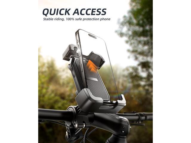 Motorcycle Phone Mount, Bike Phone Holder, [2025 Upgrade] One Hand Operation Scooter Phone Holder, ATV Phone Mount, for iPhone,Bicycle Handlebar...