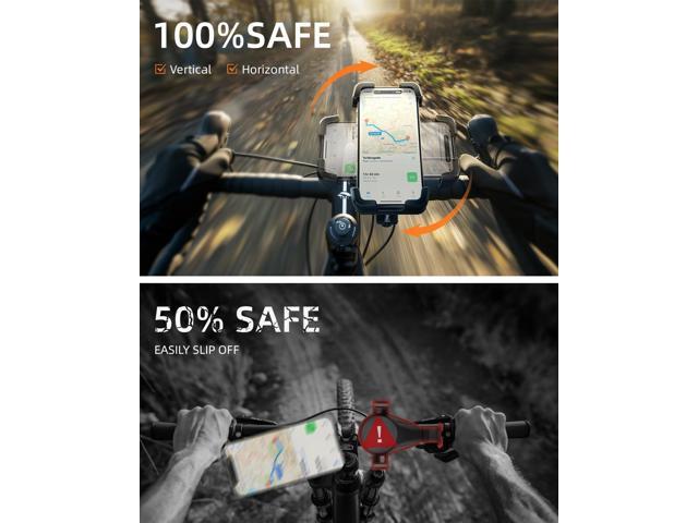 Motorcycle Phone Mount, Bike Phone Holder, [2025 Upgrade] One Hand Operation Scooter Phone Holder, ATV Phone Mount, for iPhone,Bicycle Handlebar...