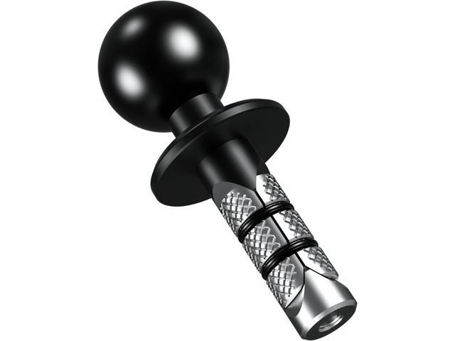 BRCOVAN Metal Motorcycle Fork Stem Mount Base with 1'' TPU Ball for Stem Holes 12mm to 25.4mm in Diameter, Compatible with RAM Mounts B Size 1 Inch...