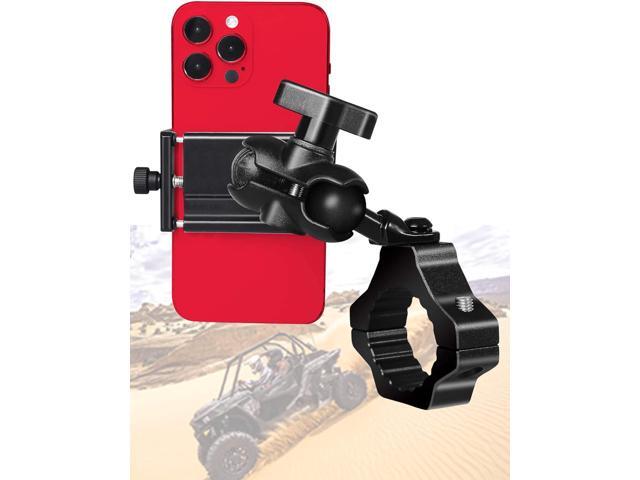 UTV Phone Holder, SXS Phone Holder Mount on 1.75'-2' Roll Cage Bar, Fits 4.7'-7.8' Smart Devices. Stable and Strong Design for UTV ATV and SXS....