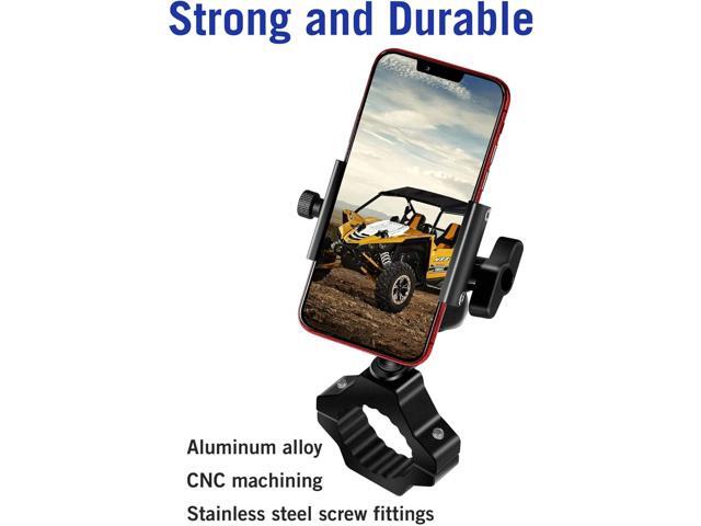 UTV Phone Holder, SXS Phone Holder Mount on 1.75'-2' Roll Cage Bar, Fits 4.7'-7.8' Smart Devices. Stable and Strong Design for UTV ATV and SXS....
