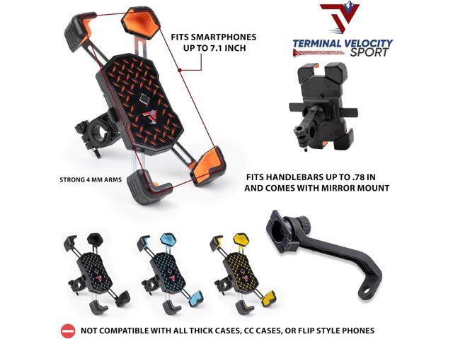 Terminal Velocity Sport Cell Phone Mount for Motorcycle Bicycle E-Bike Scooter Stroller and Stationary Bike. Sturdy 360 Lockable Design with Speed...