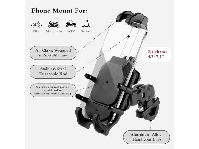 X-Energy Anti Vibration Shake Motorcycle Phone Mount Holder Handlebar with Vibration Dampener Anti Shake for Motorcycle Bike Bicycle ATV Harley...