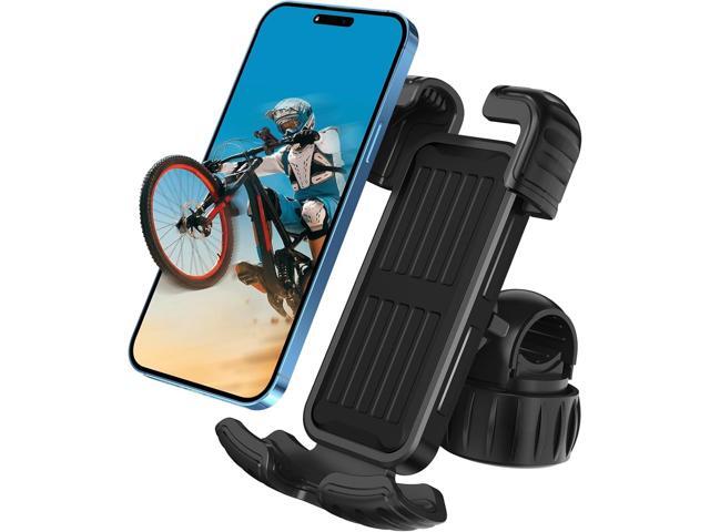 Bicycle Cell Phone Holder, 360 Degree Adjustable, Quick Mount, Bicycle Handlebar Cell Phone Holder for iPhone 16 15 14 Pro Max / 13/12, 4.7-7'...