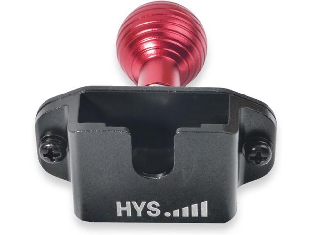 HYS Handheld Radio/Mic Hanger with Belt Clip/Round Knob Holder with 1' (25mm) Ball Head Adapter Compatible with RAM mounts B Size Double Socket Arm...