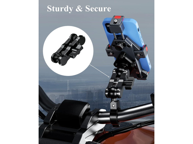 BRCOVAN Aluminum Alloy Double Socket Arm Medium Arm Compatible with RAM Mounts B Size 1' Ball Components, Fit for Bike Motorcycle Phone Mount...