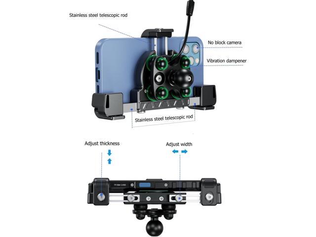 Kewig Motorcycle Phone Mount with Qi 15W Wireless Charger & USB C 36W Fast Charging Port, No Block Camera, Anti-Theft Phone Holder Handblebar with...