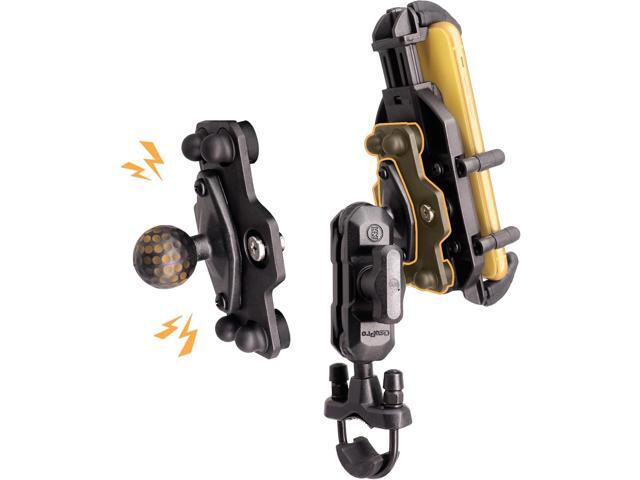 Vibration Dampening Motorcycle Phone Mount, Solid Motorcycle Phone Holder with Vibration Dampener, Protect Cell Phone Components, Suitable for...