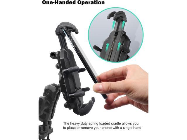 Vibration Dampening Motorcycle Phone Mount, Solid Motorcycle Phone Holder with Vibration Dampener, Protect Cell Phone Components, Suitable for...