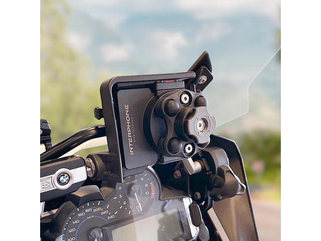Interphone - QUIKLOX Support Compatible with BMW Navigator Mount - Integrated Anti-Vibration, 2 USB Sockets (A and C) - Waterproof IP66 -...
