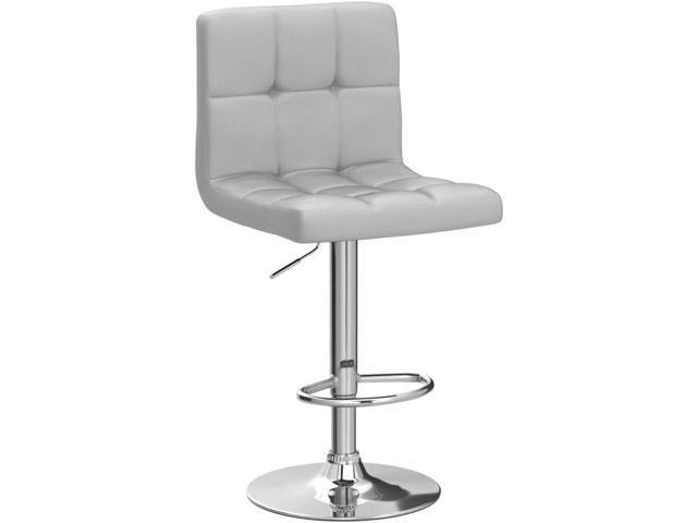 Yaheetech Bar Stools Set of 2, PU Leather Adjustable Barstools, Modern Counter Stools with Back and Footrest, Counter Height Barstools for Bar,...