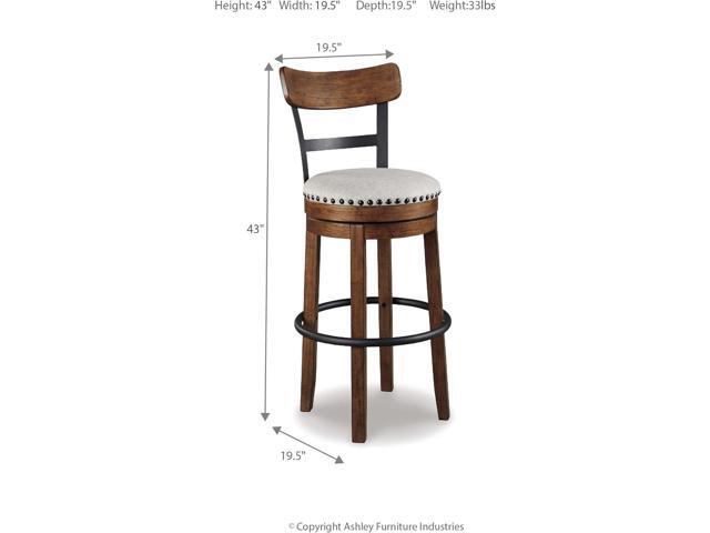 Signature Design by Ashley Valebeck 30' Farmhouse Pub Height Barstool, Brown