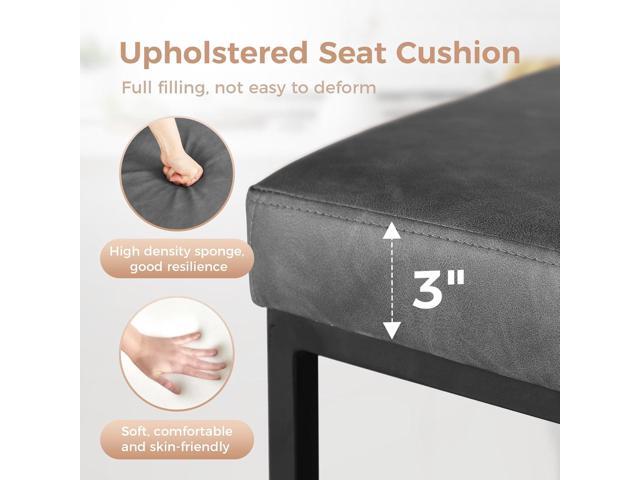 MAISON ARTS Counter Height 24 Inch Bar Stools with Back Set of 4 for Kitchen Counter Modern Upholstered Faux Leather Barstools Farmhouse Bar Chairs...