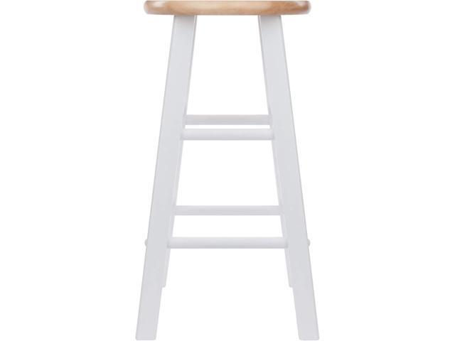 Winsome Element Counter Stools, Natural & White, 24', 2 Piece Set