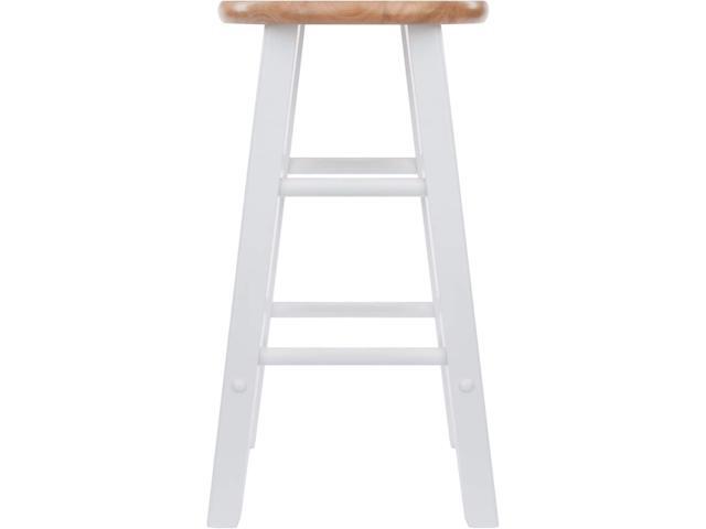 Winsome Element Counter Stools, Natural & White, 24', 2 Piece Set