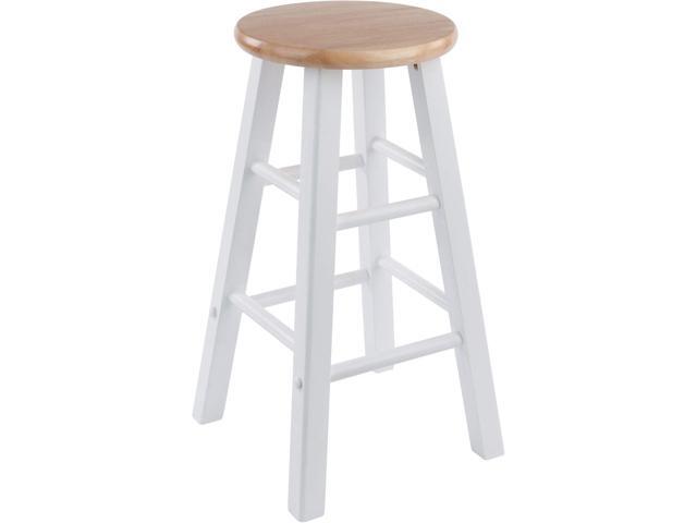 Winsome Element Counter Stools, Natural & White, 24', 2 Piece Set