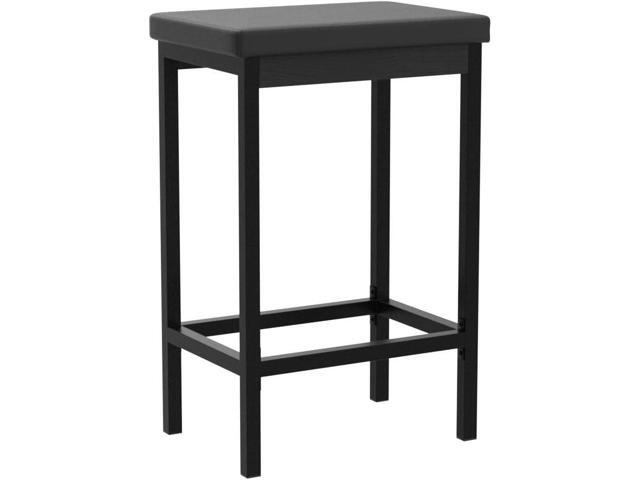 HOOBRO Bar Stools, Set of 2 Bar Chairs, 24.8-Inch Height Stools, Breakfast Bar Stools, Kitchen Bar Chairs, 2' Thick Upholstery, for Kitchen, Dining...
